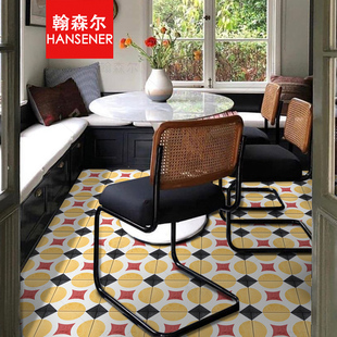 翰森尔手工复古小花砖厨房防滑阳台地板砖墙砖卫生间花片瓷砖1108