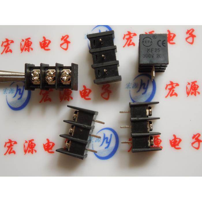 接线端子 KF25C 3P 间距7.62MM 端子 KF25C-3P 栅栏式 300V 20A