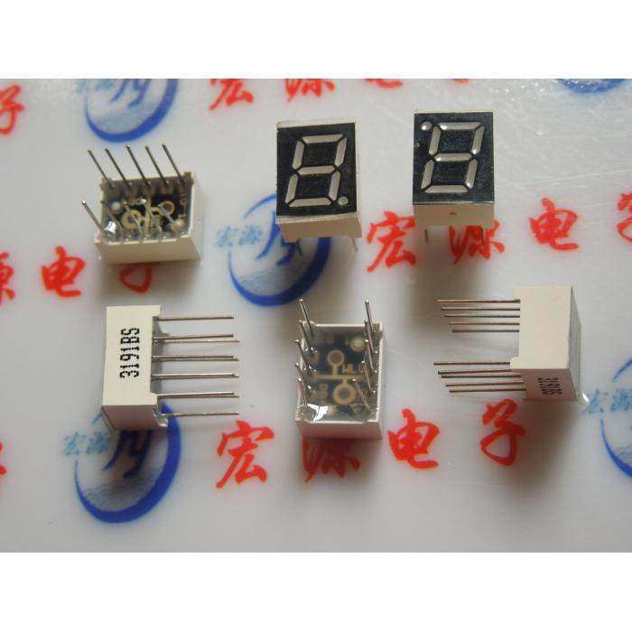 数码管 0.39英寸 1位 LED数码管 3191BS 共阳 红色 外壳10*13