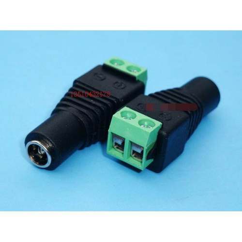 DC2.1母头/接线端子2位 转换插座 DC2.5母座/绿色端子