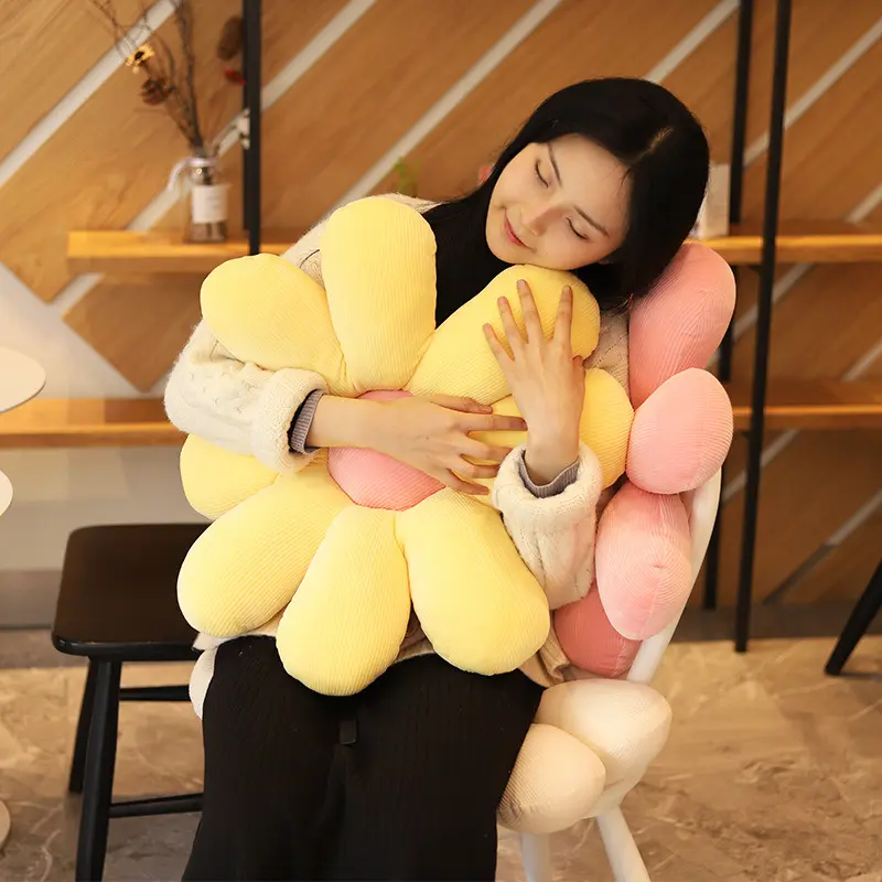 小雏菊花瓣抱枕花朵靠垫椅垫可爱飘窗懒人ins榻榻米懒人垫子车用