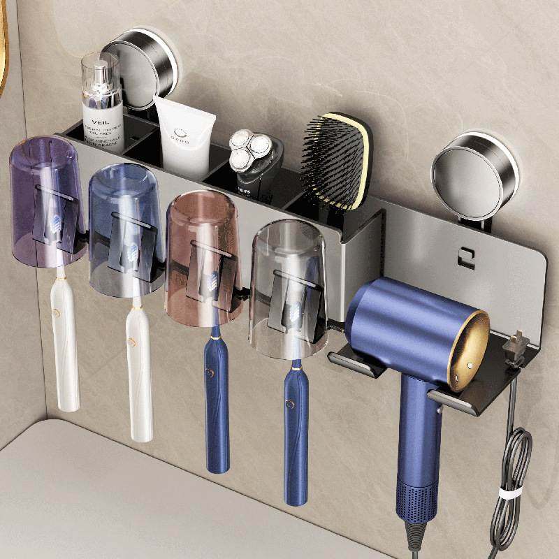 浴室吸盘牙刷置物架免打孔卫生间吹风机支架壁挂式牙刷杯漱口杯架,畜牧/养殖物资,畜牧/养殖器械,淘宝优惠券,粉丝福利购,淘宝优惠卷