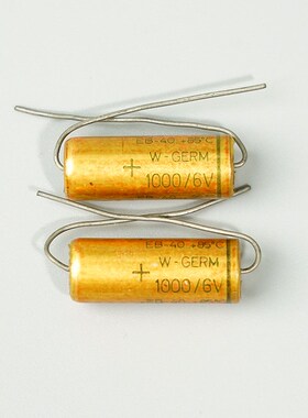 德国ROE金子弹6V 1000uF电容 西德发烧音频耦合 轴向电解电容