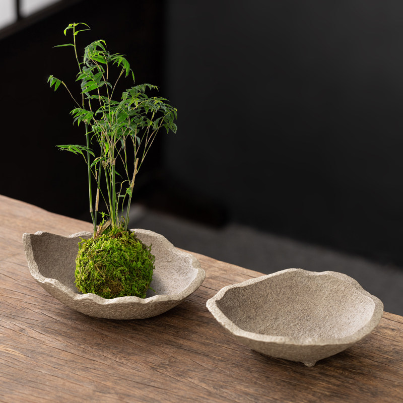 仿石头菖蒲苔藓球托盘盆景盆水培花盆陶瓷家用盆栽盆子剑山插花器,标准件/零部件/工业耗材,输送带/传送带,淘宝优惠券,粉丝福利购,淘宝优惠卷