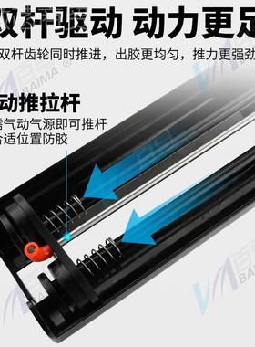 百胶马BM-MFBM-MF33气动双管管A混合打胶枪双卫士胶门窗组角B胶注
