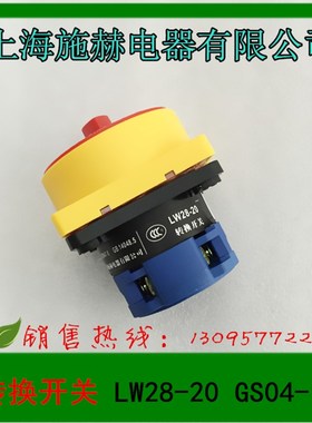 施赫电器 万能转换开关 组合开关 LW28-20 GS04-1/1挂锁护指电源