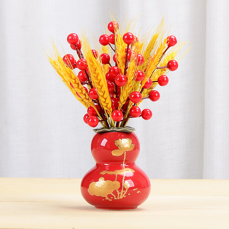 创意葫芦花瓶摆件客厅招财麦穗插花装饰品酒柜玄关干花花瓶摆件,标准件/零部件/工业耗材,输送带/传送带,淘宝优惠券,粉丝福利购,淘宝优惠卷
