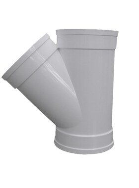 PVC斜三通 排水管45度等径异径 排风管配件50 75 110 160 200 250