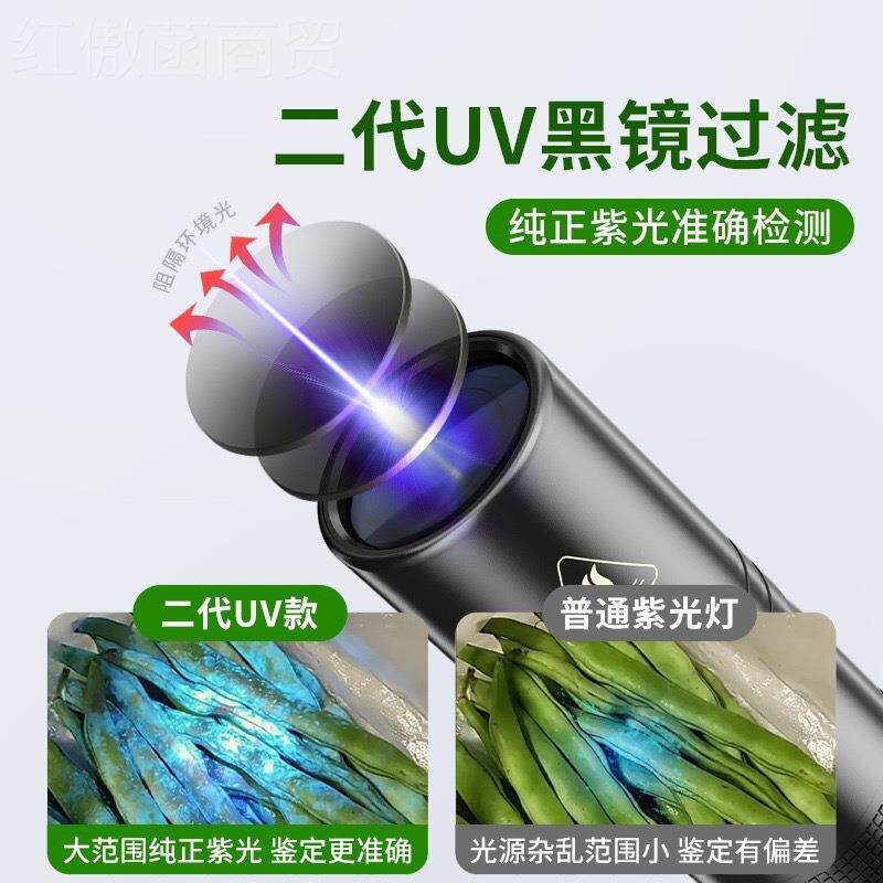定?蔬液残菜检测紫光灯鉴荧光剂波尔多F$p$p^lh照菜农霉菌可充电