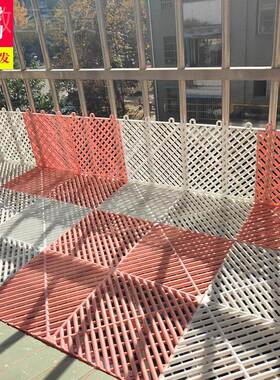 窗ll防盗窗垫台bbf35888板塑料网格硬板阳铺防坠落防护网户围栏挡