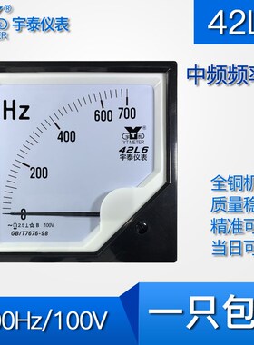 42L6 700Hz100V中频频率表指针赫兹表中频炉用仪表120*120mm