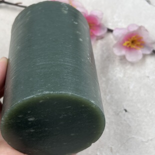 新疆和田玉且末圆柱边角料圆条印章镇 尺下脚料玉石料包邮621克ta