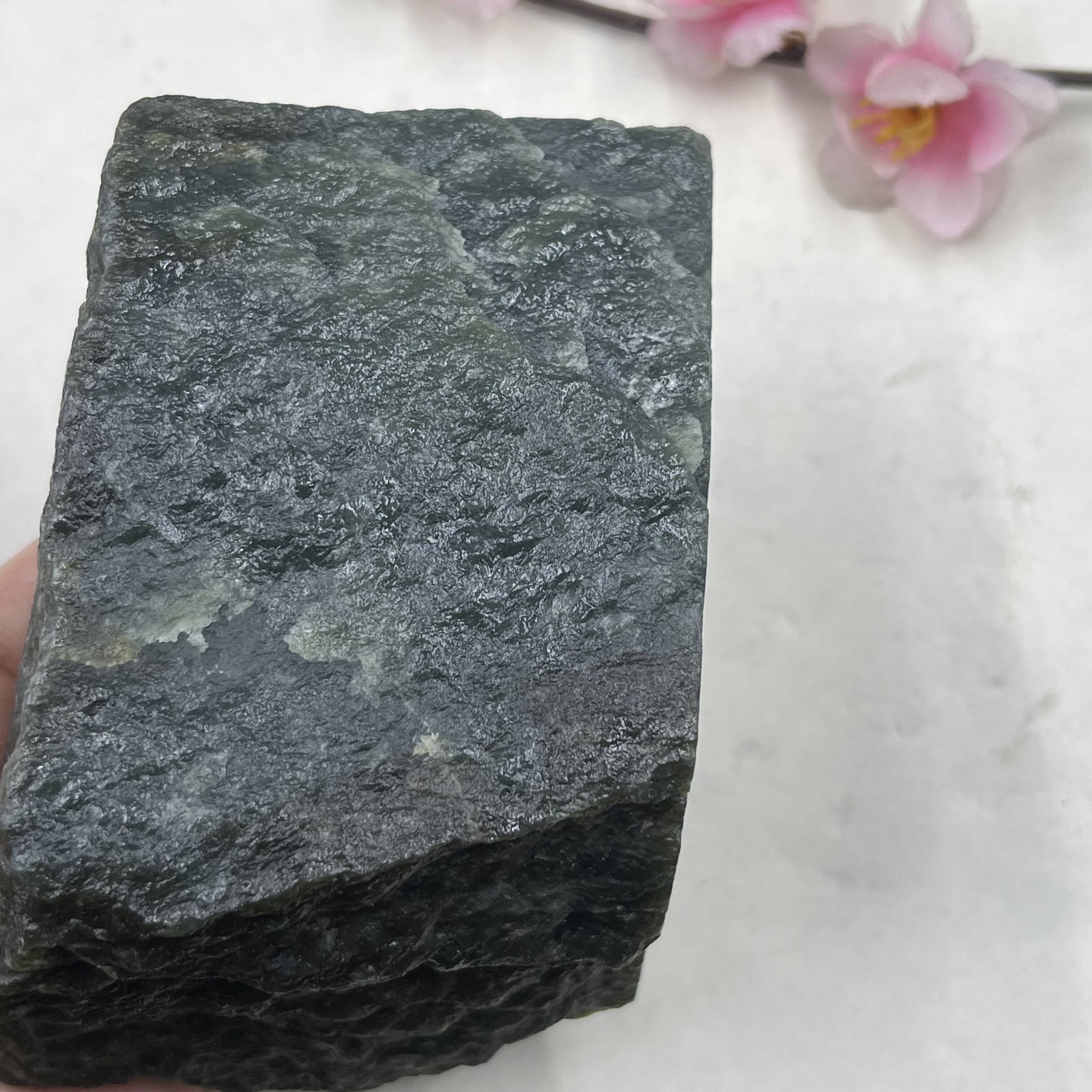 新疆和田玉糖青玉且末磨刀石边角料玉石料学习标本镇纸包邮635克t