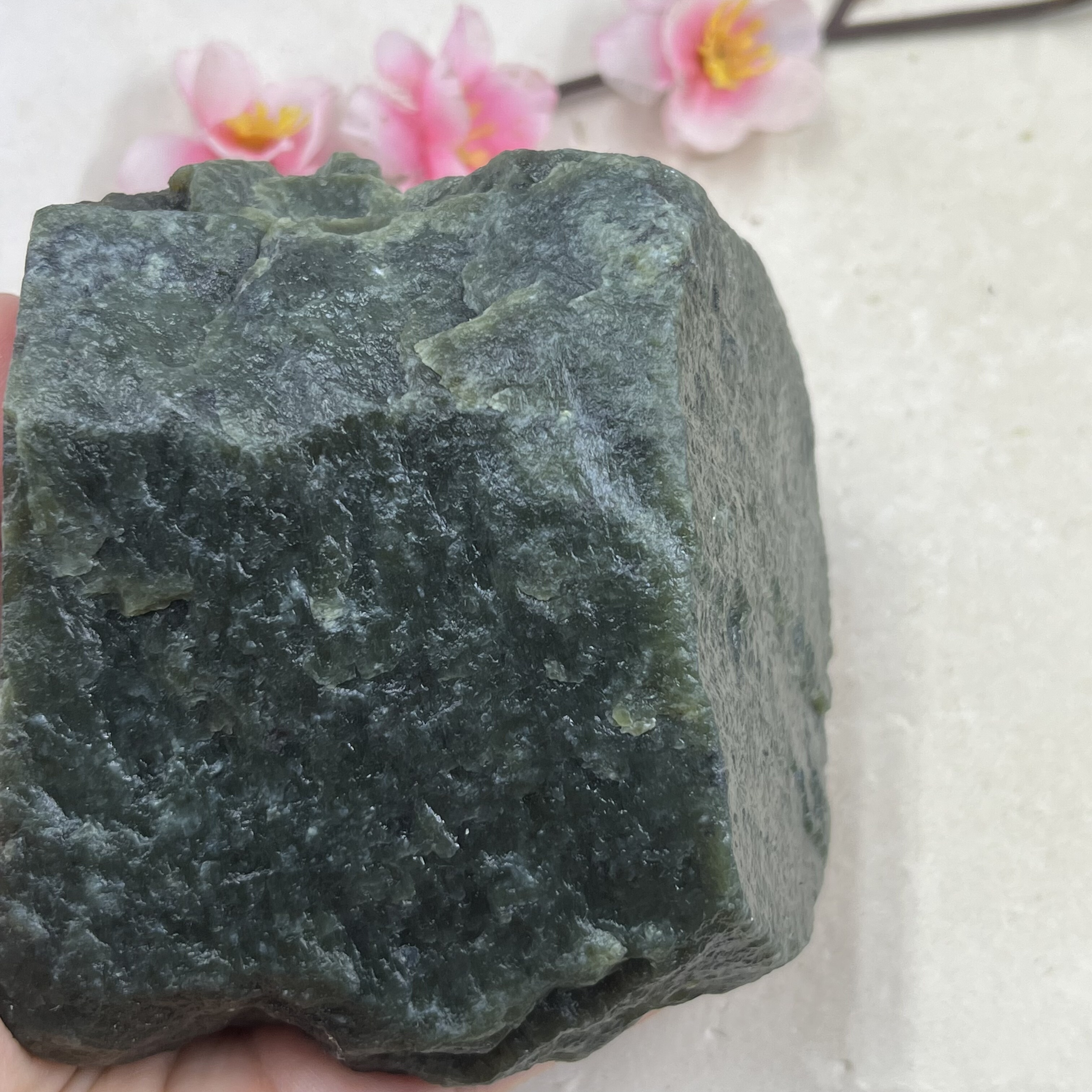 新疆和田玉糖青玉且末鱼缸造景摆件边角 料磨刀石玉石包邮750克ta