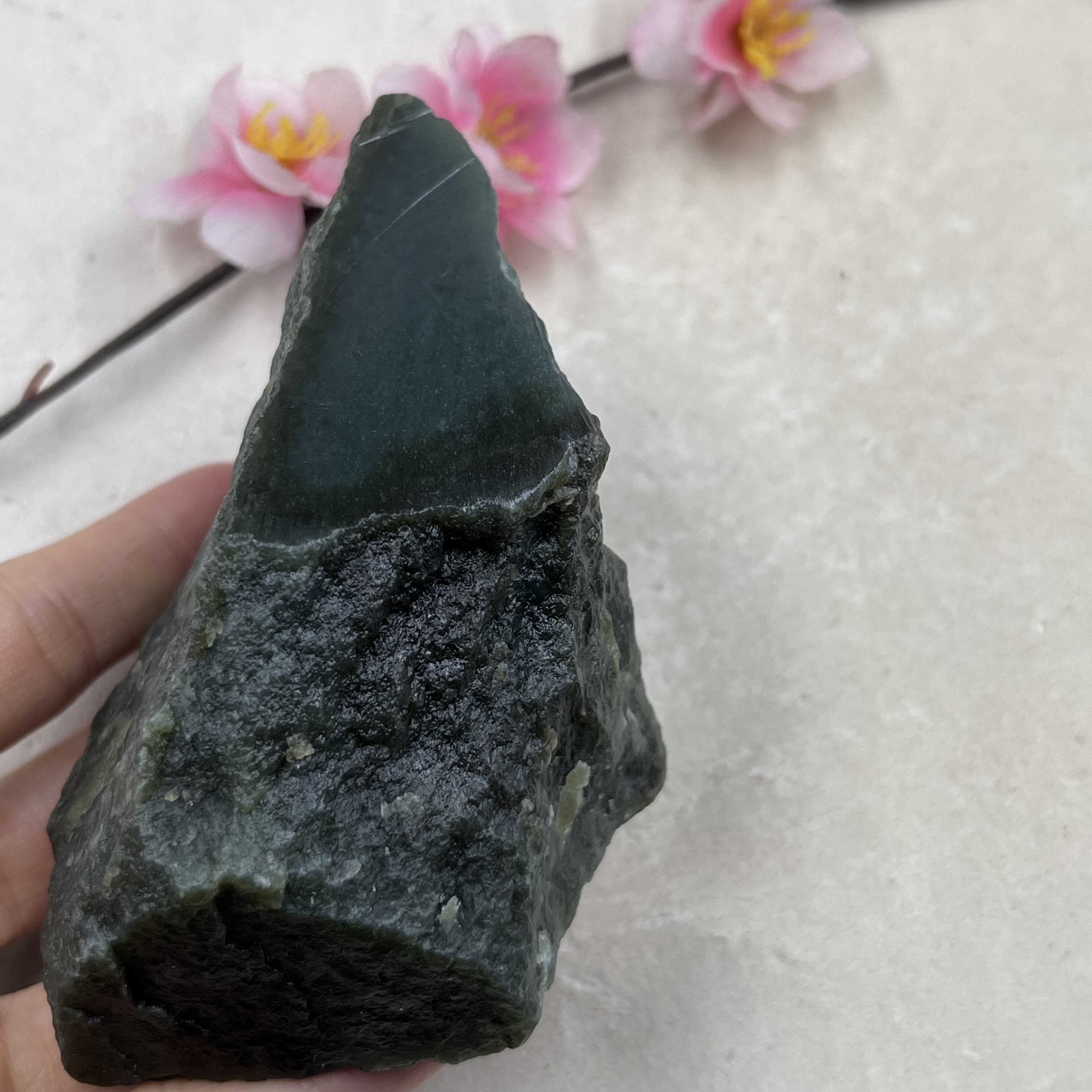 新疆和田玉且末蓝摆件边角料玉石料毛料磨刀石下脚料包邮315克t