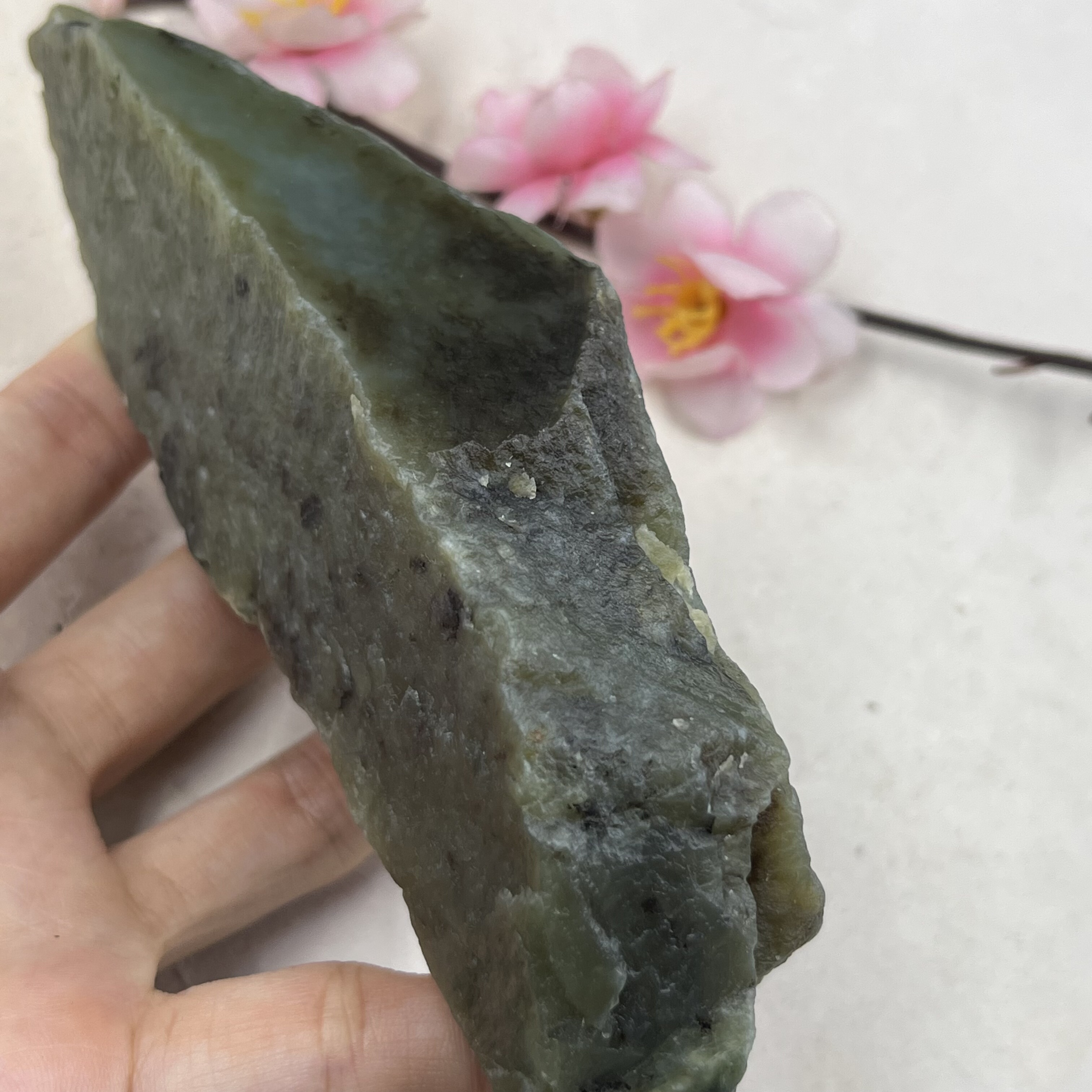 新疆和田玉糖玉老玉且末边角料玉石料毛料DIY珠子把件包邮325克ta