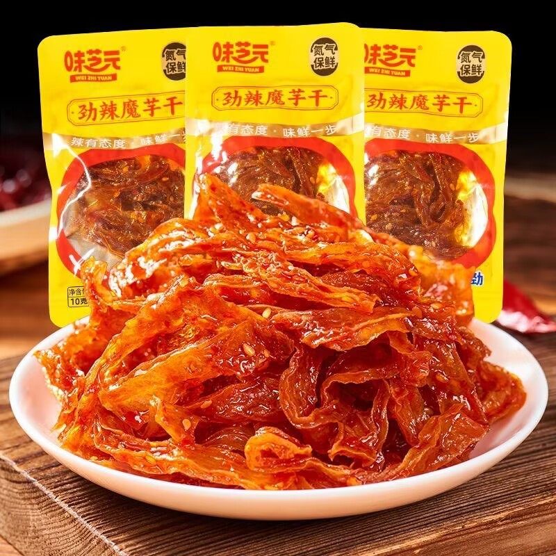 味芝元魔芋干湖南特产香辣魔芋丝休闲零食小吃解馋麻辣素毛肚熟食