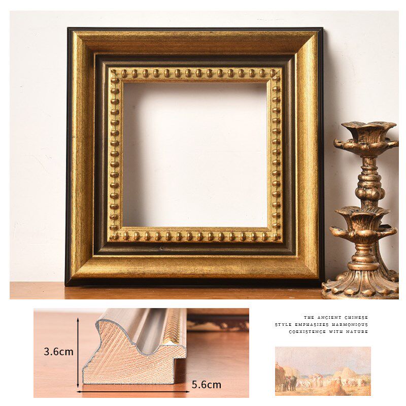 高级感复古实木画框小众仿古金色油画框空外框架装裱挂墙定制相框