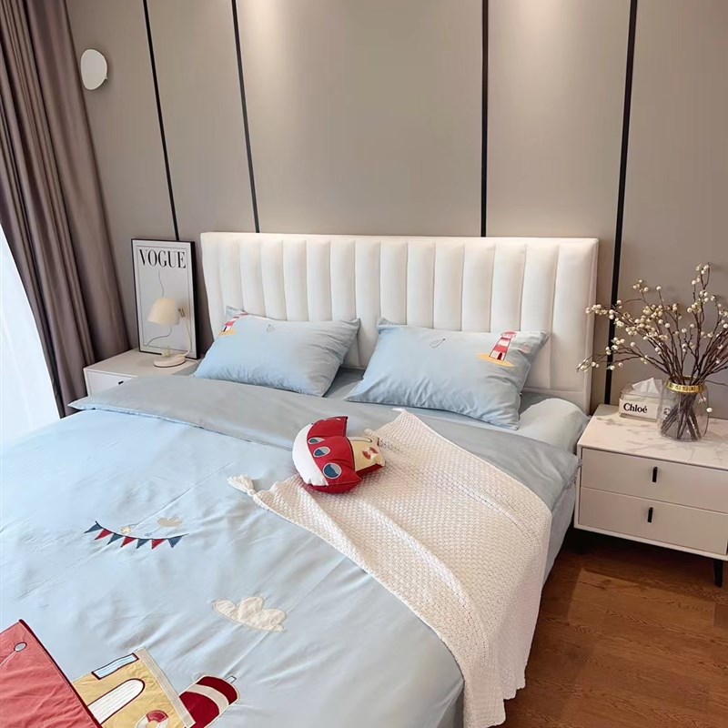 匹马棉四件套绣花款高定款四件套