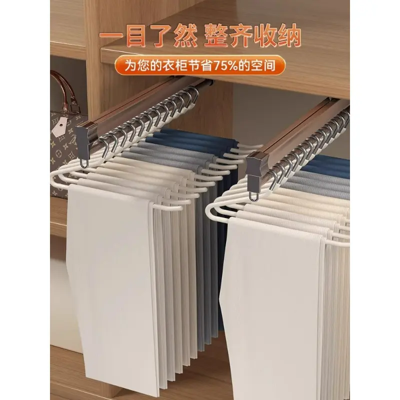 鹅型裤架家用挂裤子衣架专用痕裤夹防滑2形衣柜内置收纳