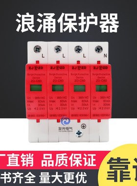浪涌保护器1P2P3P4P60KA40KA80KA100KA避雷器防雷器电涌保护器