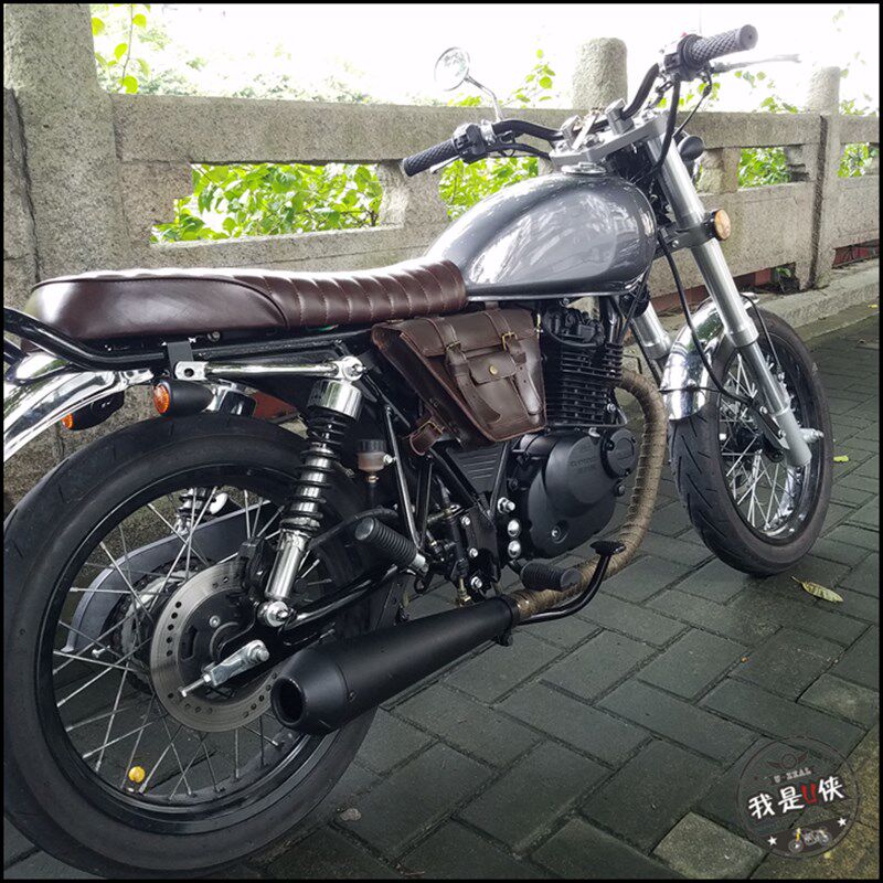 轻骑游侠大脚怪复古摩托车改装手工超薄毛毛虫座垫座包坐垫鞍座