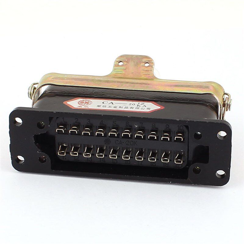 矩形航空插 CA20-JZ1/KA 单孔出线 20芯 航空插头 插座 接插件