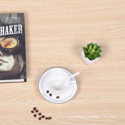 防水榉原木纹加贴纸自粘波厚音木软片墙CKQ纸衣柜桌家具翻柜新子