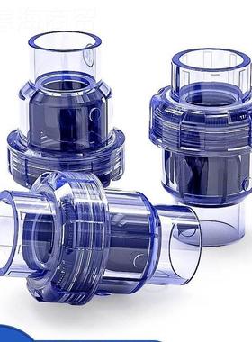 止回阀PVC排塑料水管单向2阀水透明3下水管25KOR逆止阀20 5 2 40