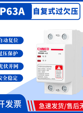 自复式过欠压保护器防雷家用2P4P32A40A5063A80A220v380v昆仑引航