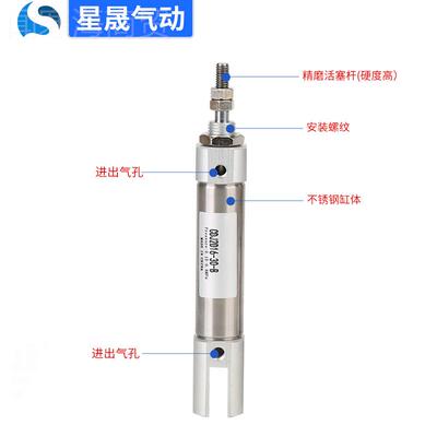 SMC型不钢你气缸CDJ迷2锈D10X50-BYVU双耳环型CDJP2D16-30笔型气