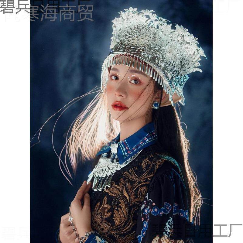 苗族疆少女OVQ饰簪摄影道具异域民发族风下蛊配饰古风发苗饰品头