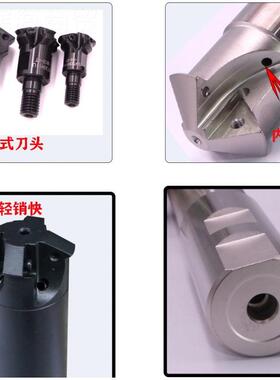 深孔铣牙刀多刃杆SMT内冷出水11UIDC16U型内螺纹铣刀 齿单/三QXC