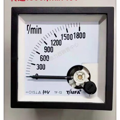 TAIFA泰发指针式转速表TF72 1800r/min 信号电压DC10V