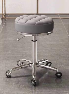 美容床配ZPO子理发店凳大工凳美美容院发凳椅子影家用圆凳摄师