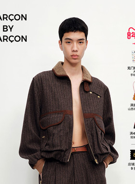 【明星同款】GARCON BY GARCON 25秋冬羊毛混纺人字纹风格夹克