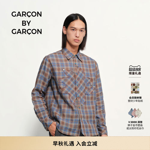 GARCON BY GARCON 26秋冬太阳宝石苎麻格纹衬衫