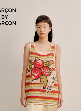 GARCON BY GARCON 秋冬太阳市集提花毛巾感圈圈纱毛衣针织背心