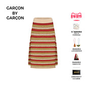GARCON 半身裙 秋冬太阳市集提花毛巾感圈圈纱毛衫