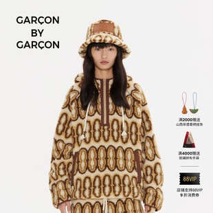GARCON BY GARCON 经典神殿环绕拱门羊羔绒提花连帽卫衣