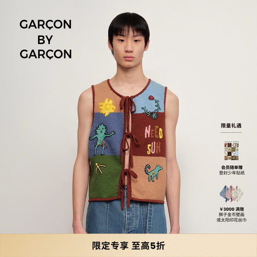 【明星同款】GARCON BY GARCON 25春夏 NEED SUN 拼色毛衣马甲