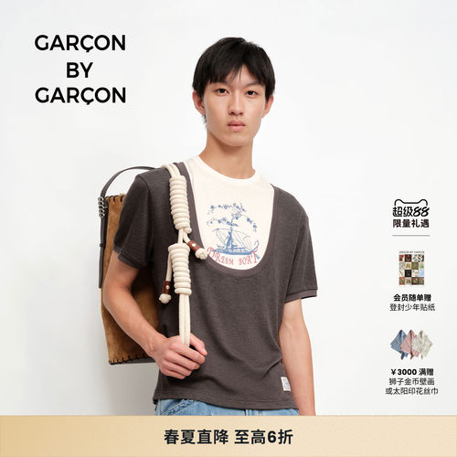 GARCON BY GARCON26春夏 Dream Boat 假两件短袖T恤 多色可选
