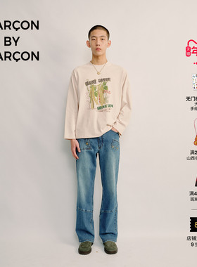 GARCON BY GARCON 插画棉质做旧长袖T恤