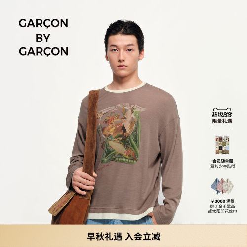 GARCON BY GARCON 26秋冬少年登封羊毛混纺长袖T恤 多色可选