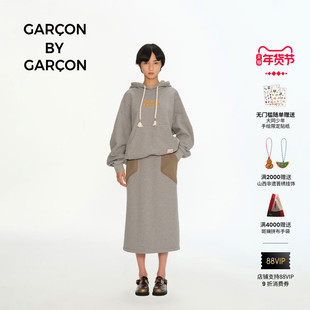 GARCON BY GARCON 秋冬户外装饰口袋卫衣开叉半身裙