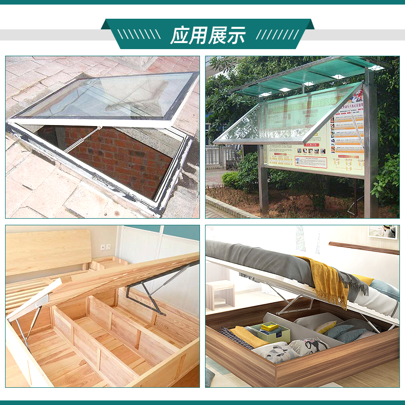 304不锈钢气弹簧液压杆22-10机械设备上翻柜门支撑杆伸缩杆