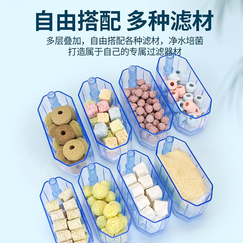 乌龟缸过滤器鱼缸低水位过滤盒循环净水滴流泵小型桶吸粪龟缸