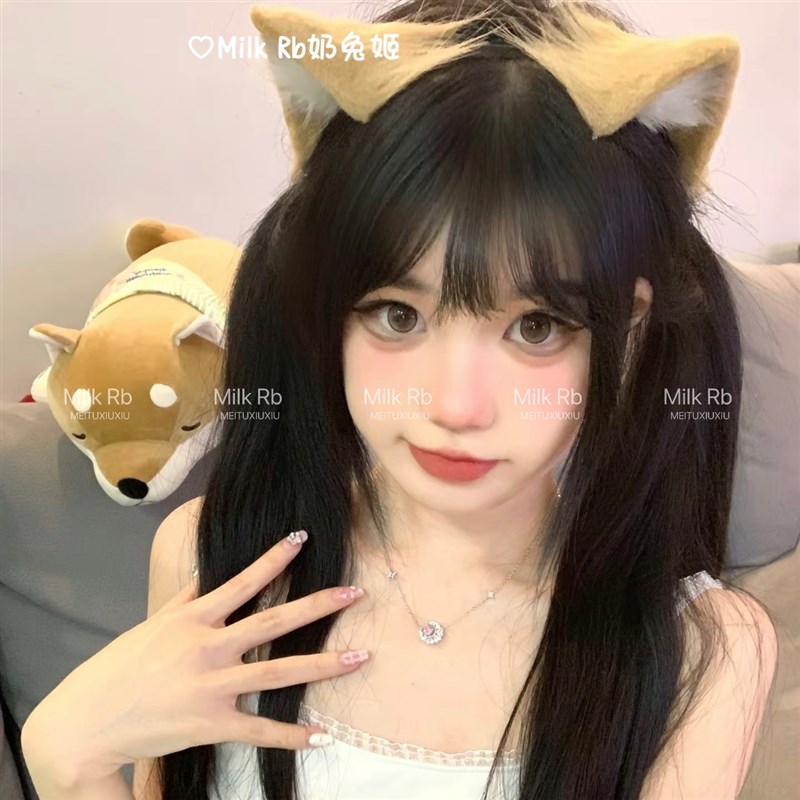 奶兔姬*做你的猫/ 黑白猫耳发饰发箍软妹漫展手作cos可爱女仆