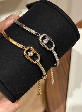 满天星椭圆型超闪锆石手链轻奢小众精致高级感手饰品女款2025新款