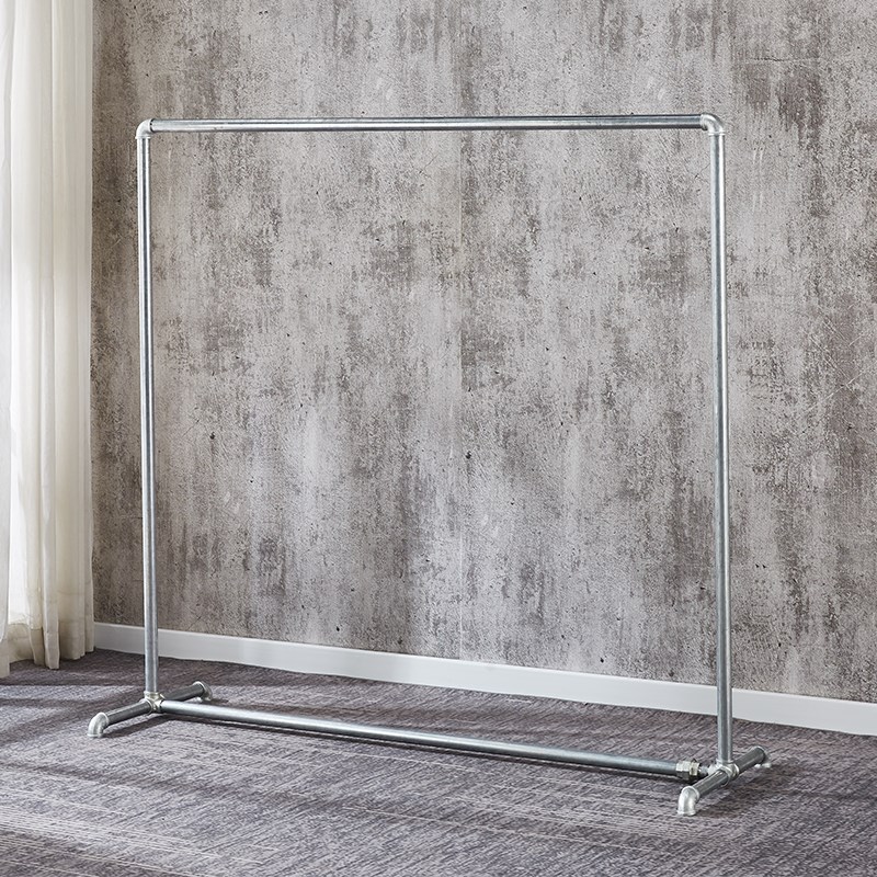 晾衣架挂衣架卧室落地家用阳台晒衣服被子简易钢管架子水管晾衣杆